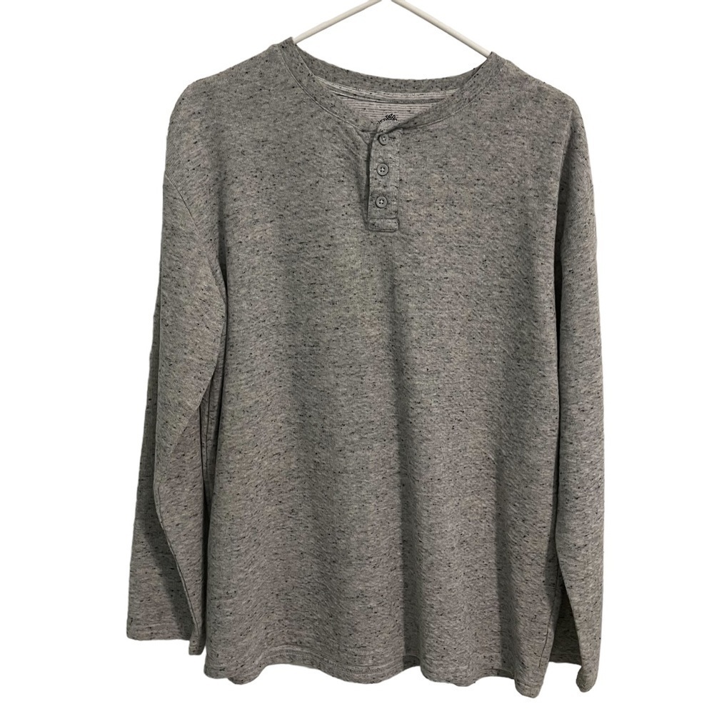 There Abouts Light Gray and Black Long Sleeve Shirt Size XL 18/20 Husky